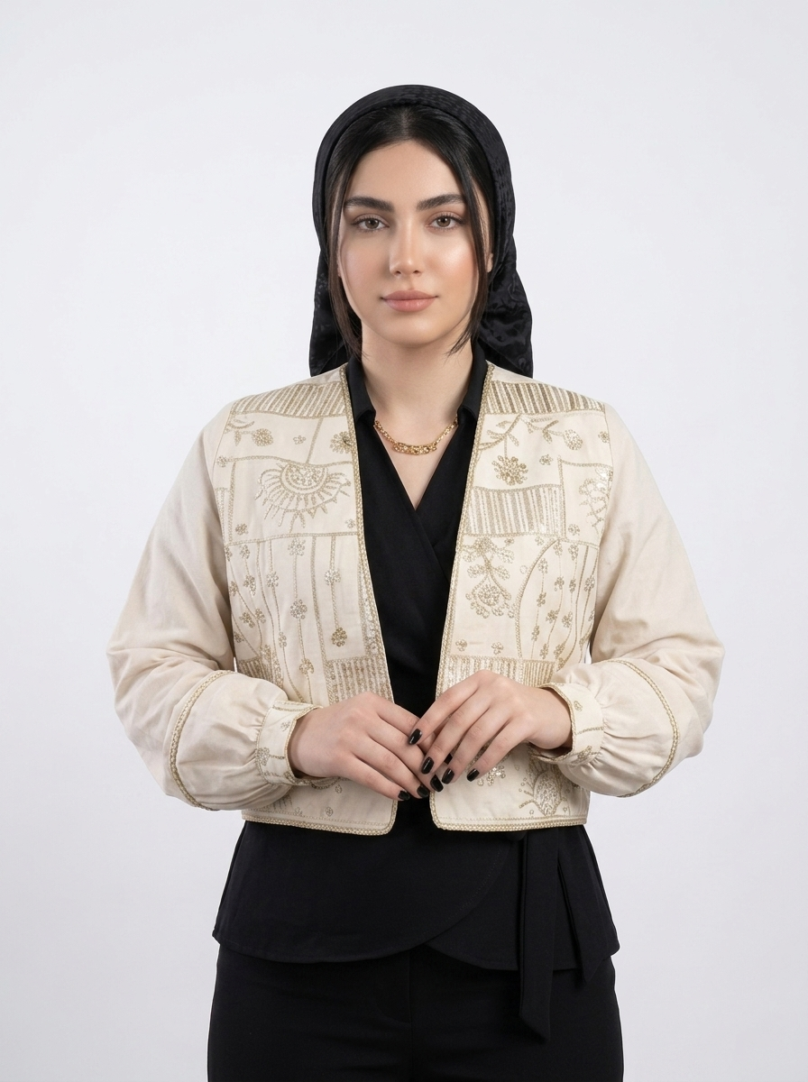 ست شومیز با کت کراپ