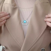 گردنبند نعلی با سنگ آبی