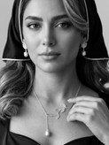 گردنبند نقره دخترانه خاص و هنری با مروارید پرورشی