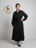 پیراهن ماکسی خالدار مشکی