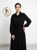 پیراهن ماکسی خالخالی مشکی