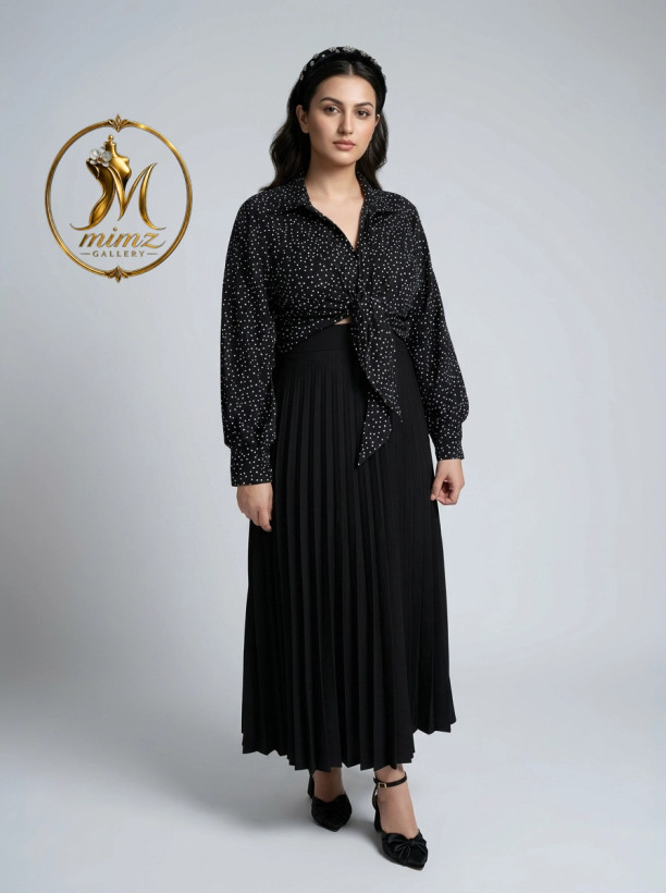 شومیز گره ای خالخالی